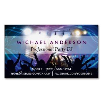 music dj party concert planner - modern stylish magnetic business card