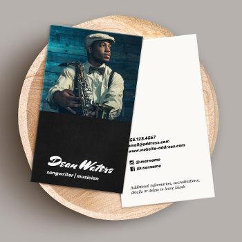 music songwriter add photo business card