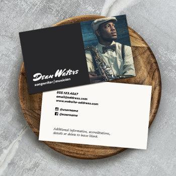 music  songwriter musician photo business card