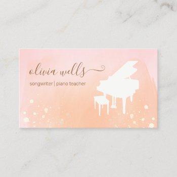 music teacher, pianist, songwriter , watercolor  business card