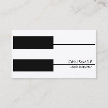 music teacher piano lessons instructor business card