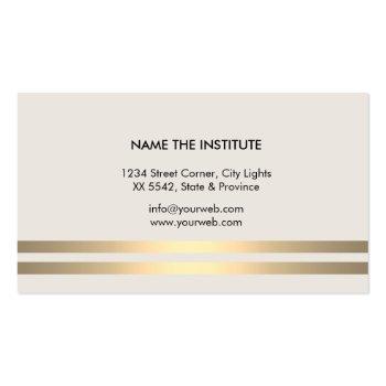 Small Musician Music Teacher With Musical Notes In Gold Business Card Back View