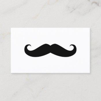 mustache business card