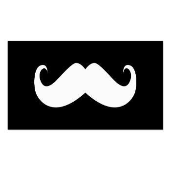 Small Mustache Mini Business Card Front View