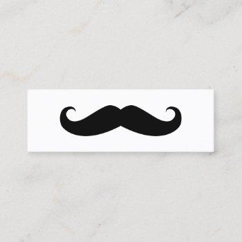 mustache mini business card