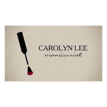 Small Nail Technician Business Card Front View