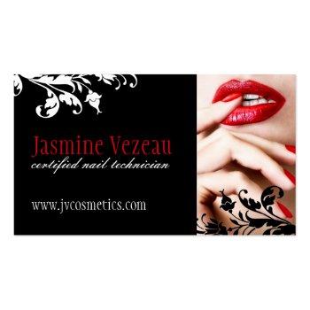 Small Nail Technician Business Cards Front View