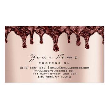 Small Nails Wax Epilation Depilation Pink Chocolate Cake Business Card Back View