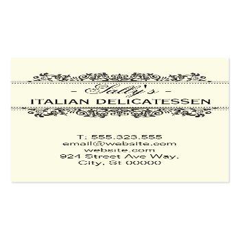 Small Natural Elements | Delicatessen Business Card Front View
