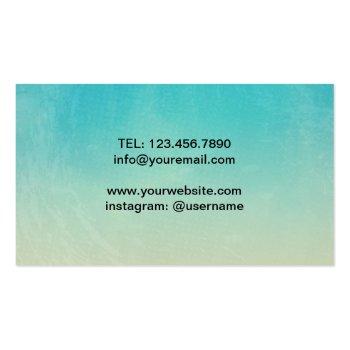 Small Nature Photography Professional Photographer Business Card Back View