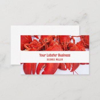 nautical ocean red lobster business card