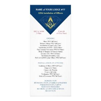 navy blue gold masonic installation template cards