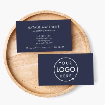 navy blue logo | minimalist professional corporate business card