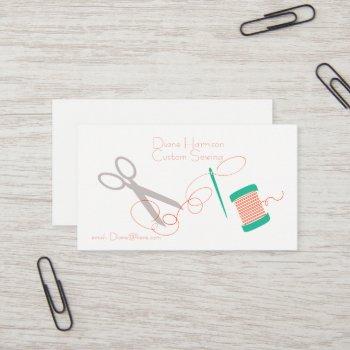needle and thread business card
