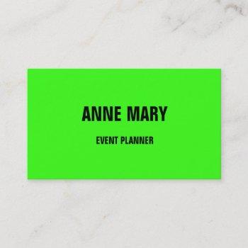 neon green bright colorful wedding event  2022 business card