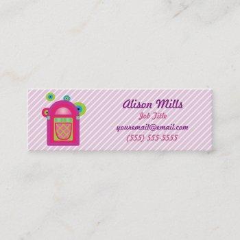 neon jukebox mini business card