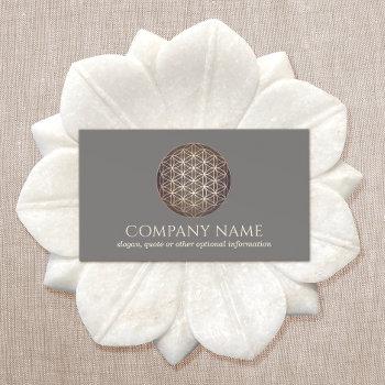 new age flower of life spiritual healer business card