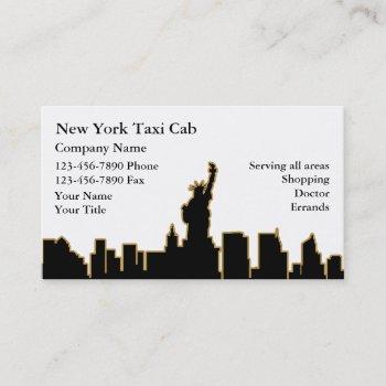 new york taxi business cards
