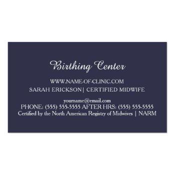 Small Newborn Baby Feet Hospital Band Birthing Doula Business Card Back View