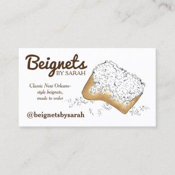 nola new orleans louisiana beignets pastry food business card