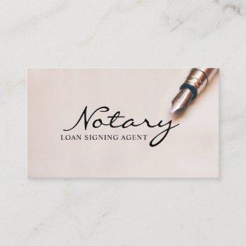 notary loan signing agent modern elegant business card