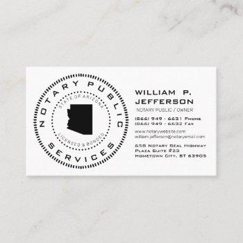 notary public arizona business card