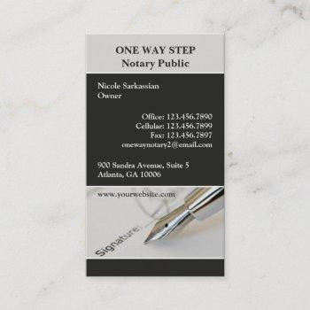 notary public business card
