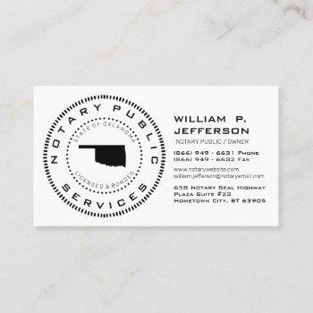 notary public oklahoma business card
