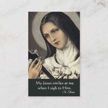 novena holy card of st. therese the little flower