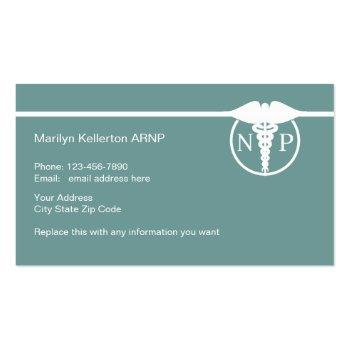 Small Nurse Practitioner Design Business Card Front View