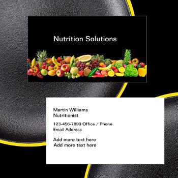 nutritionist dietician new business cards