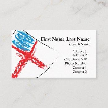 oblique episcopal shield business card