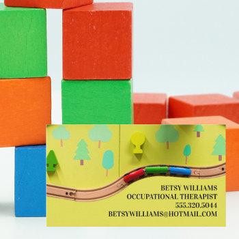 occupational therapist at home kids toys business card