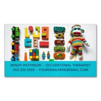 occupational therapist child therapy play toys business card magnet