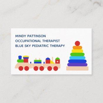occupational therapist play therapy rainbow toys business card