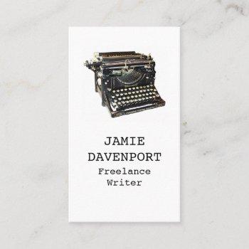 old typewriter writer journalist author business business card