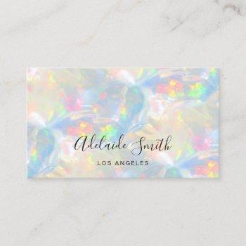 opal gemstone texture background business card