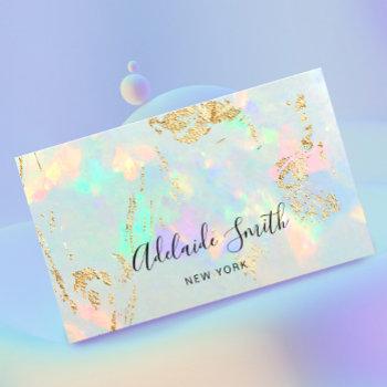 opal mineral stone photo business card