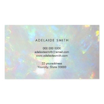 Small Opal Photo Background Business Card Back View