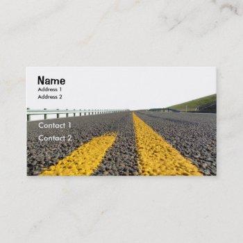 Small Open Road Business Card Front View