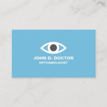 opthamologist or optometrist blue business card