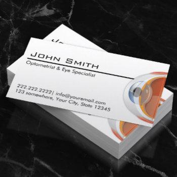 optometrist & eye specialist professional business card