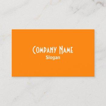 Small Orange Business Card Front View