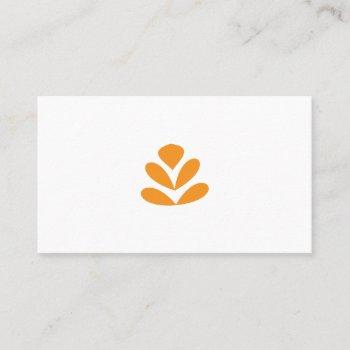 orange, pink and white color business card