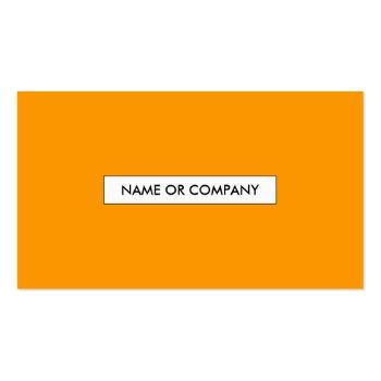 Small Orange Qr Code Business Card Back View