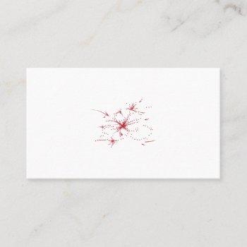 orangy red, cyan and magenta dot business card
