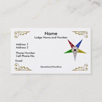 order of the eastern star profile/business card