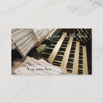 Small Organist Business Cards Front View
