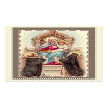 Small Our Lady Of The Rosary Prayer Memorare Holy Card Front View