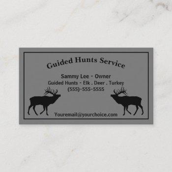 outdoor hunting guide service professional busines business card